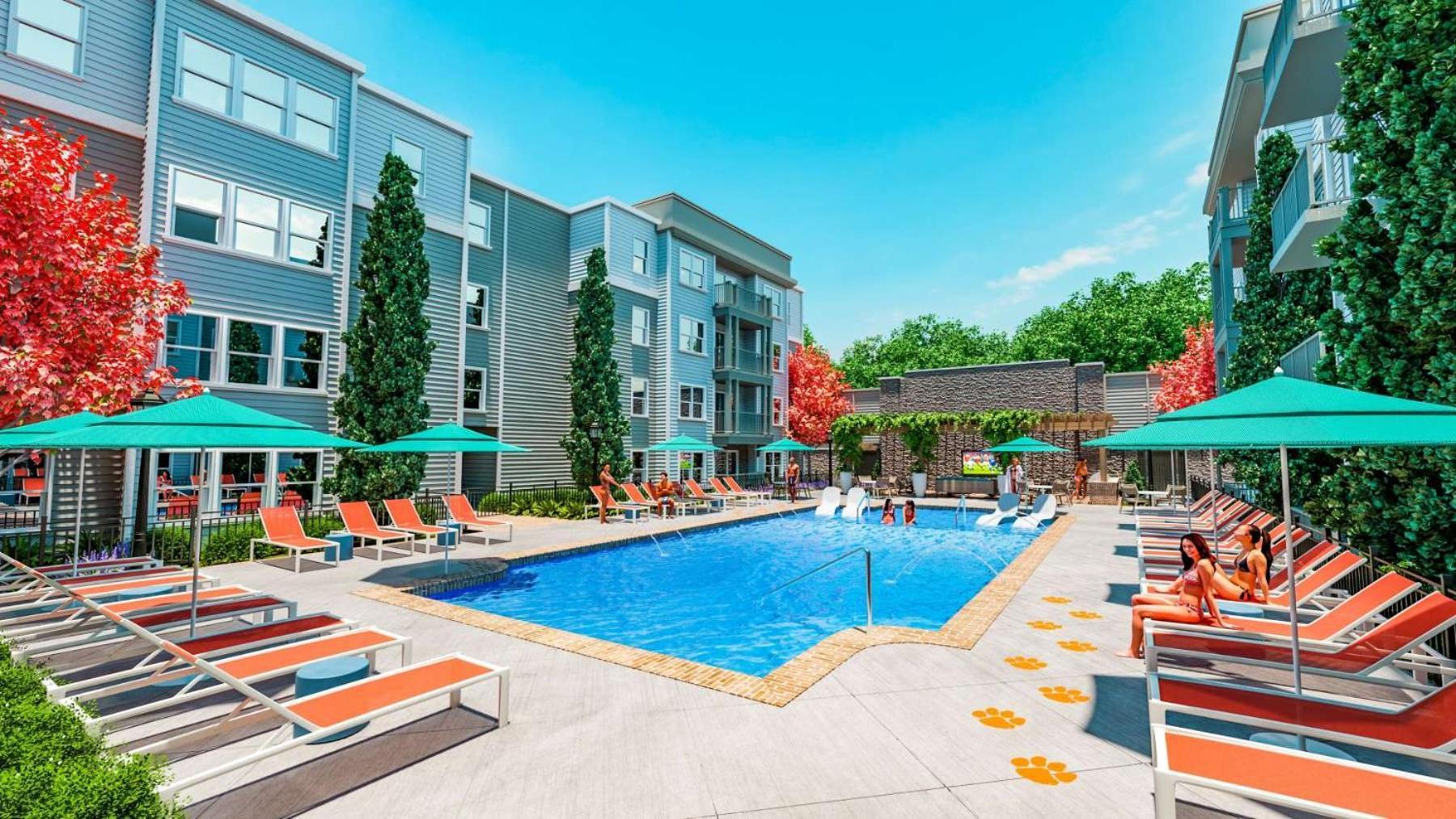 Near Cu And Minutes To Dt Gym Pool Hammock Apartment Clemson Bagian luar foto
